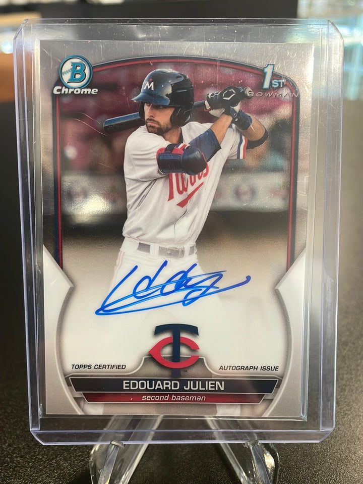 Edouard Julien 2023 Bowman Chrome 1st Autograph