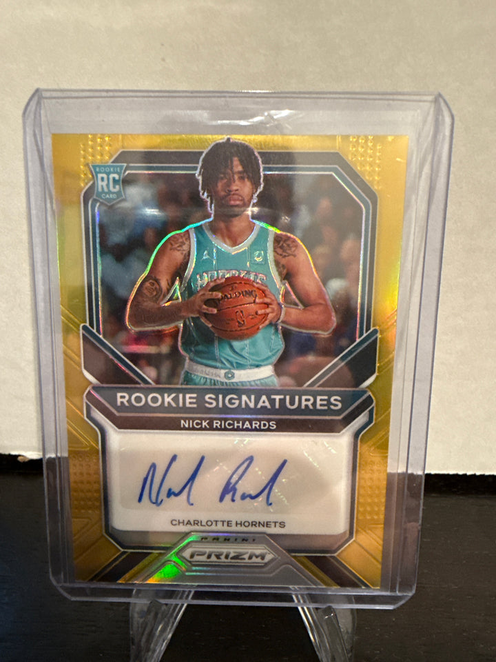 Nick Richards 2020 Panini Prizm Gold Rookie Auto, 06/10