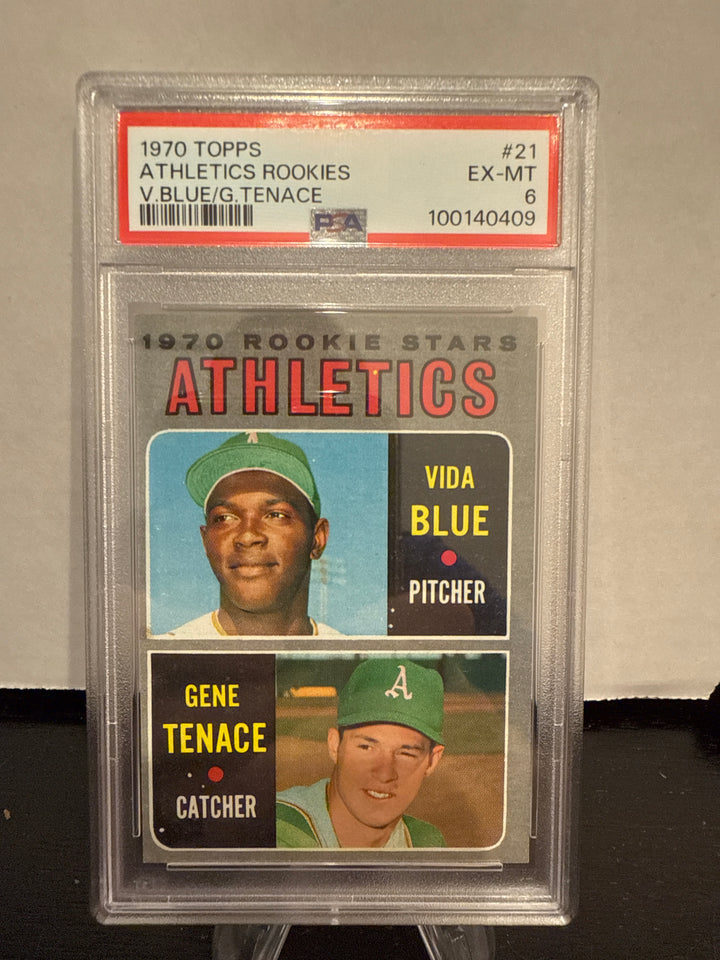 Vida Blue/Gene Tenace 1970 Topps Rookie Stars, PSA 6