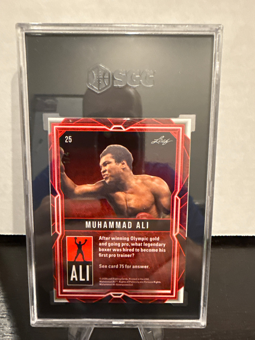 Muhammad Ali 2024 Leaf Ali Legacy Collection Red, 1/4, SGC 9.5 Gem Mint