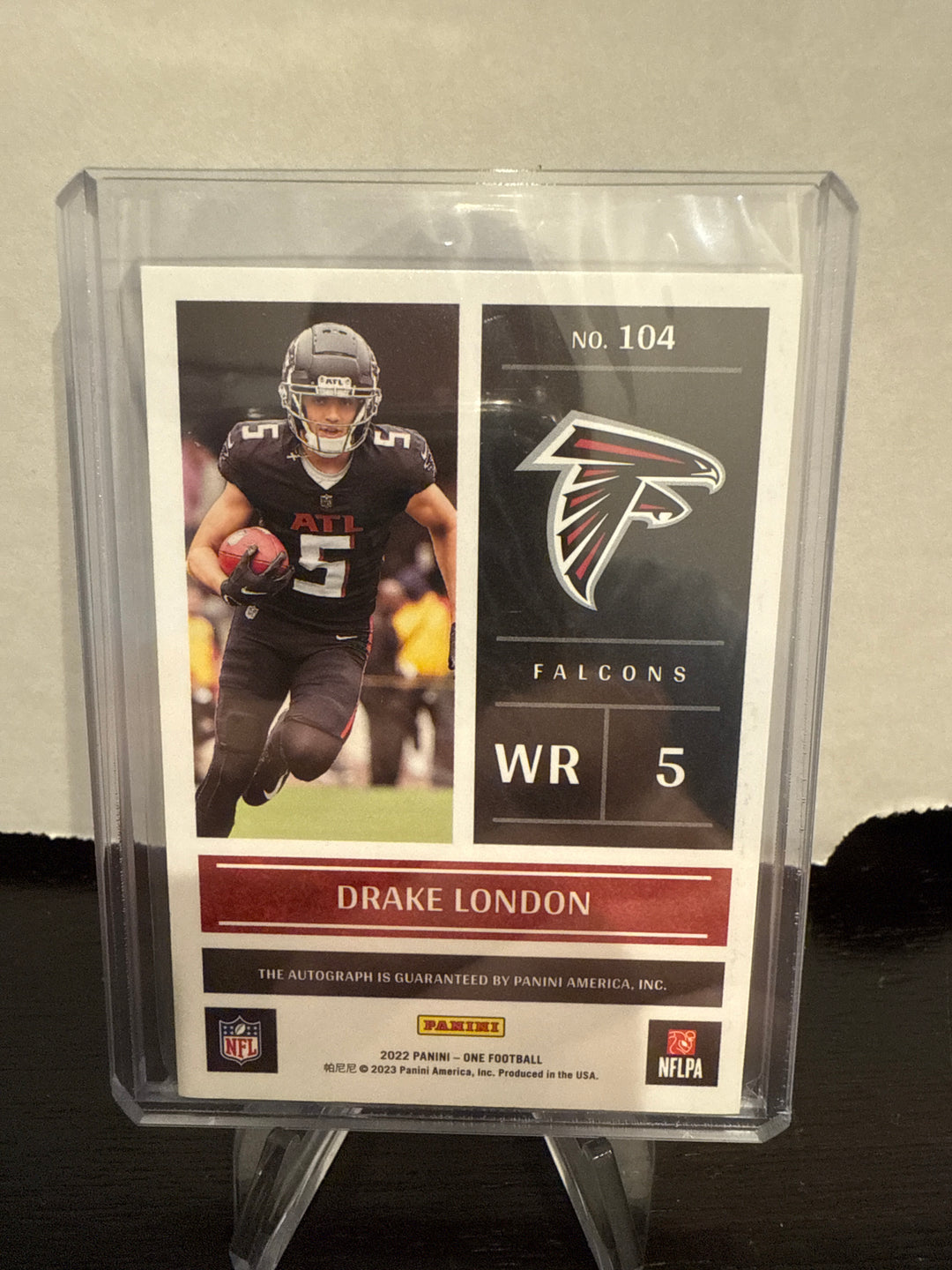 Drake London 2022 Panini One Day One Rookie Auto, 08/35