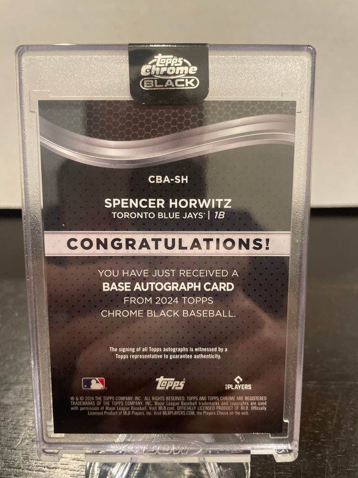 Spencer Horwitz 2024 Topps Chrome Black Green Rookie Auto, 88/99