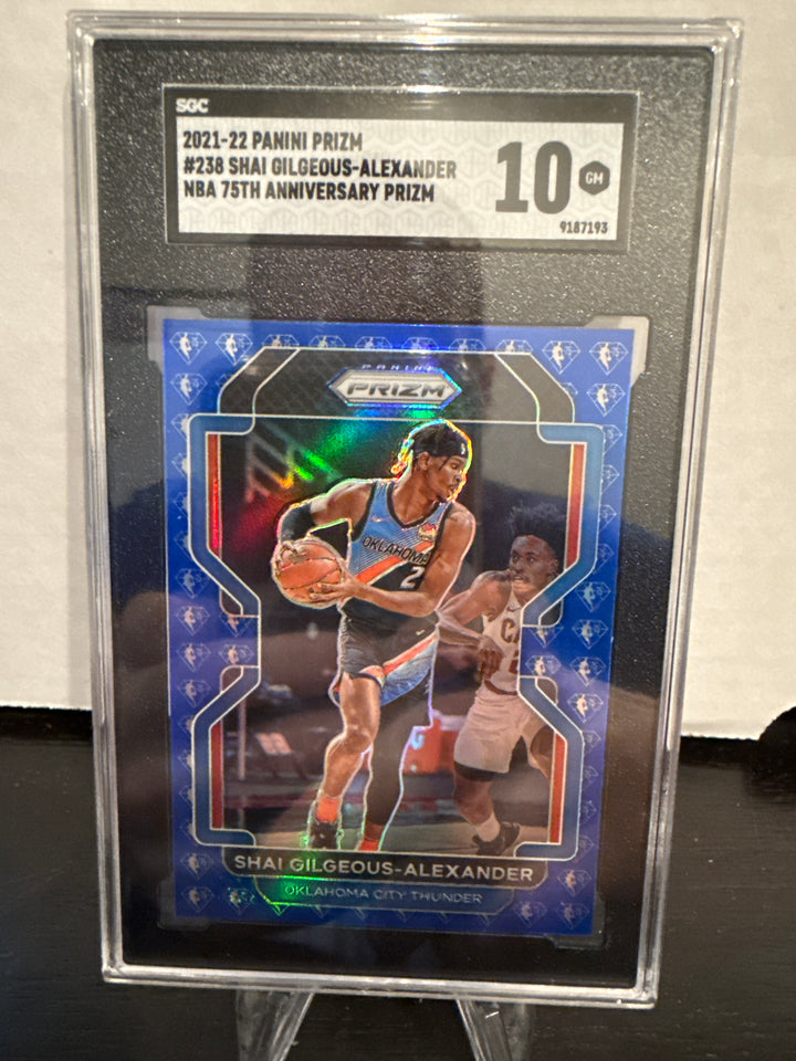 Shai Gilgeous-Alexander 2021-2022 Panini Prizm NBA 75th Anniversary Prizm, SGC 10 Gem Mint