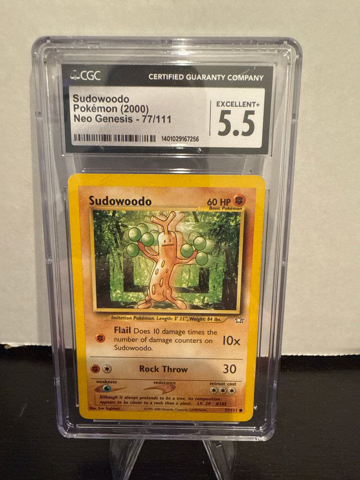 Pokemon TCG 2000 Sudowoodo Neo Genesis, 77/111, CGC 5.5