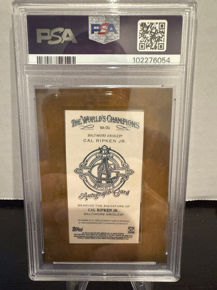 Cal Ripken Jr 2024 Topps Allen & Ginter Mini Framed Auto, PSA 10 Gem Mint