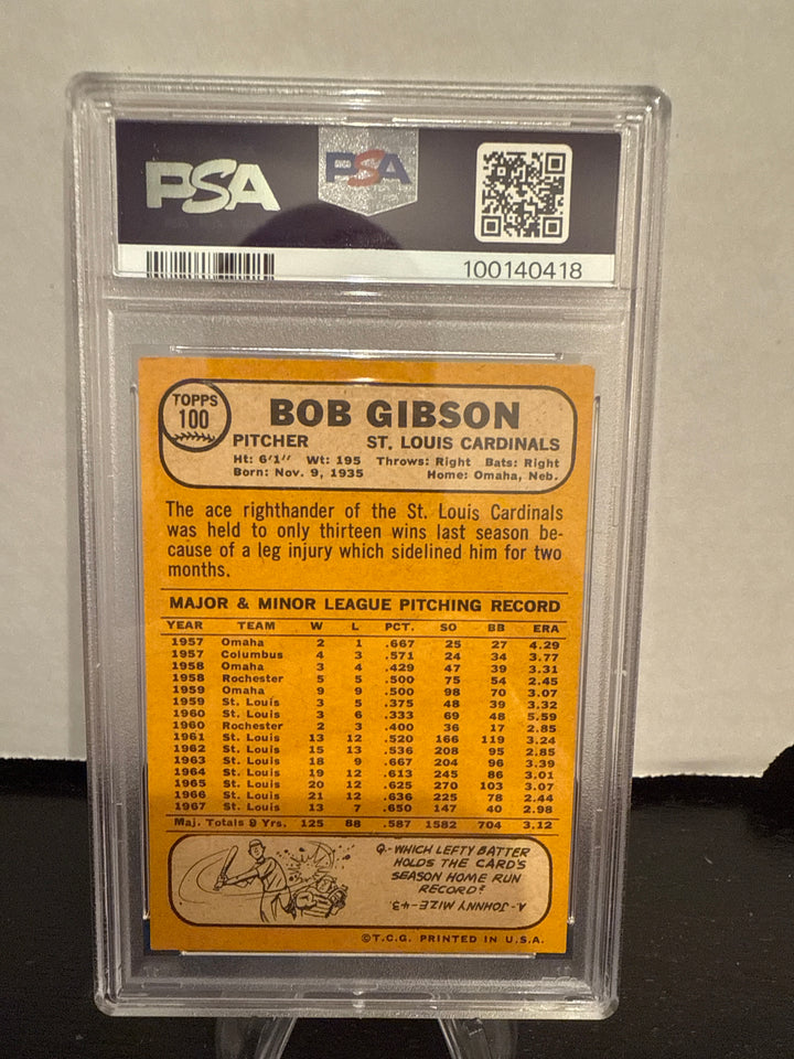 Bob Gibson 1968 Topps, PSA 5