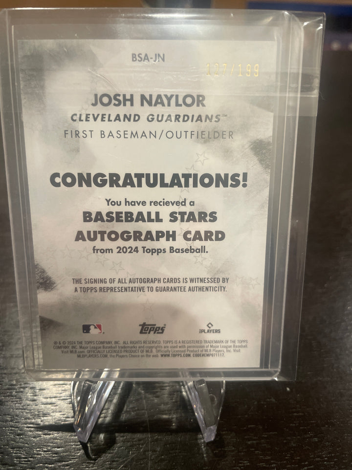 Josh Naylor 2024 Topps Baseball Stars Auto, 127/199