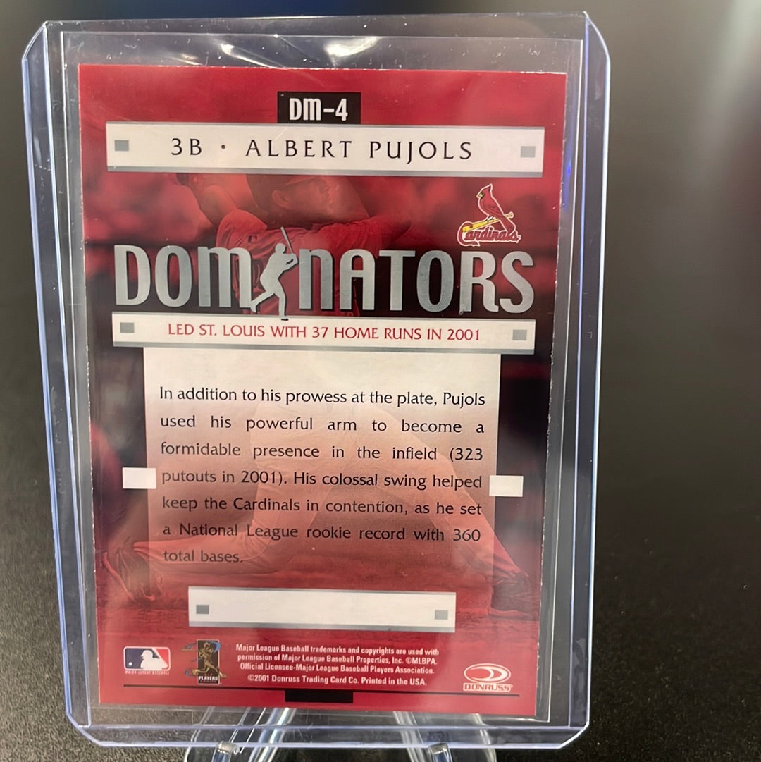 Albert Pujols 2001 Donruss Class of 2001 Dominators Rookie Card