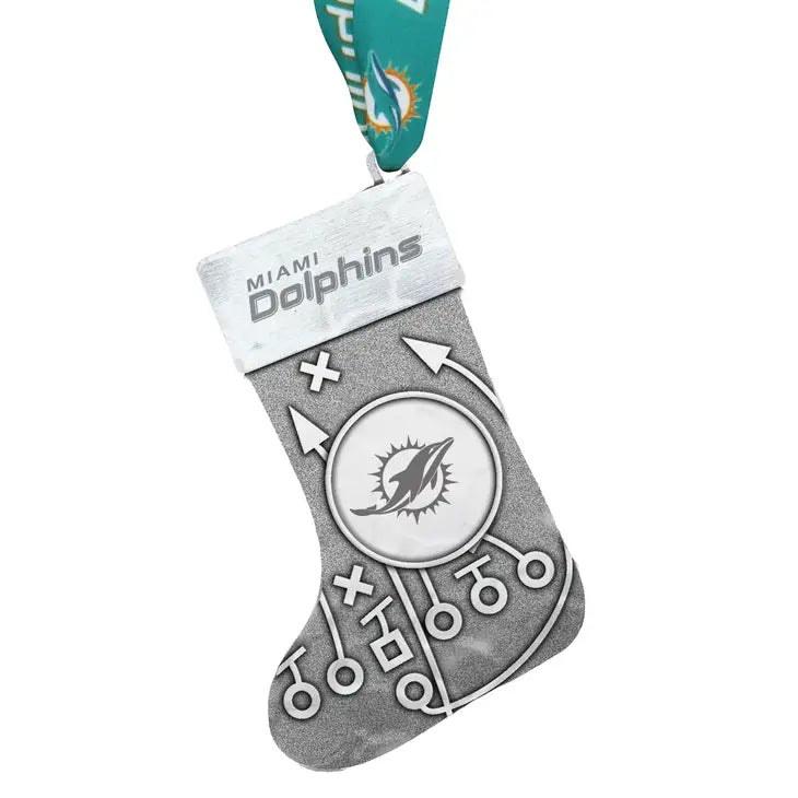 Miami Dolphins Playbook Stocking Ornament