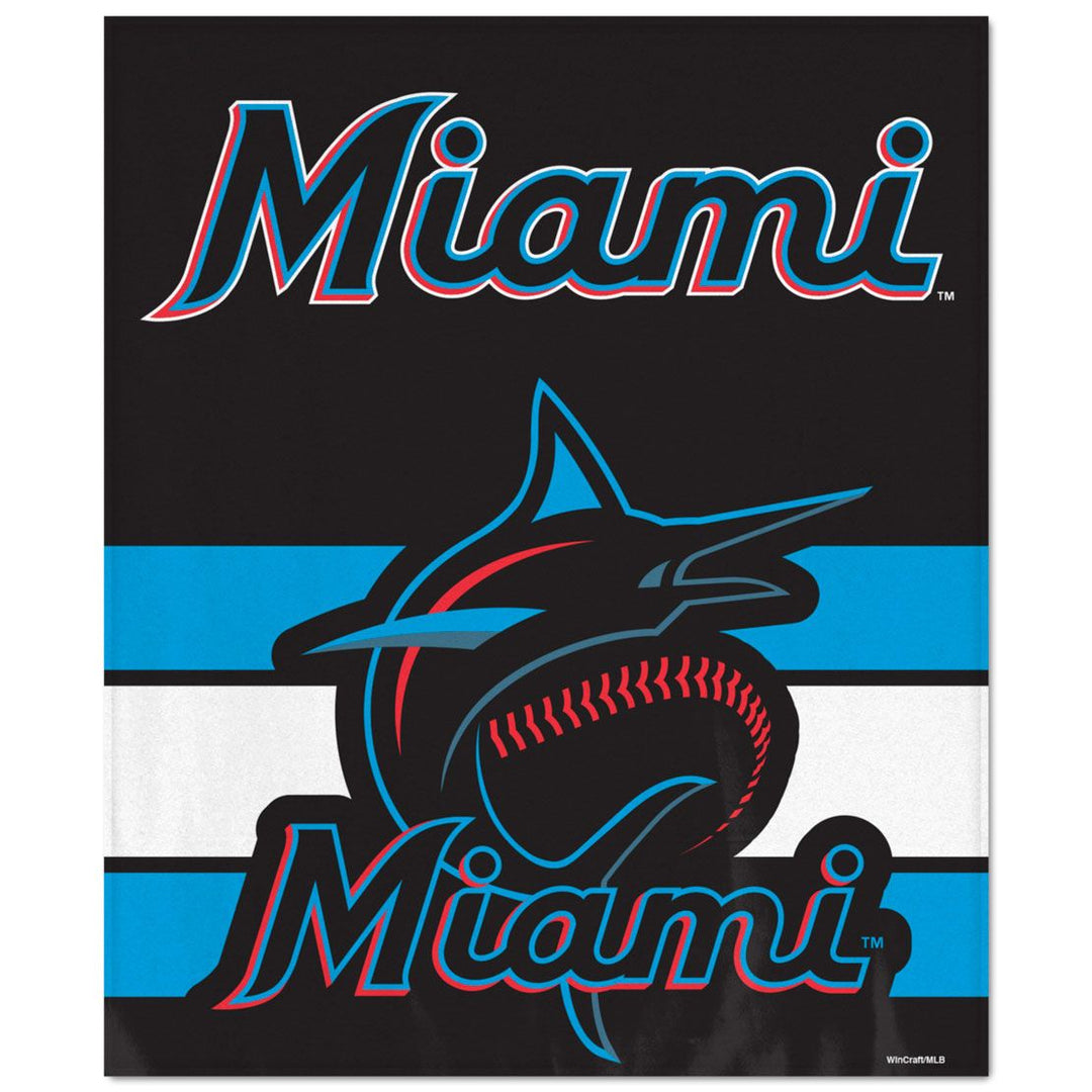 Miami Marlins Ultra Soft Fleece Blanket - 50" x 60"