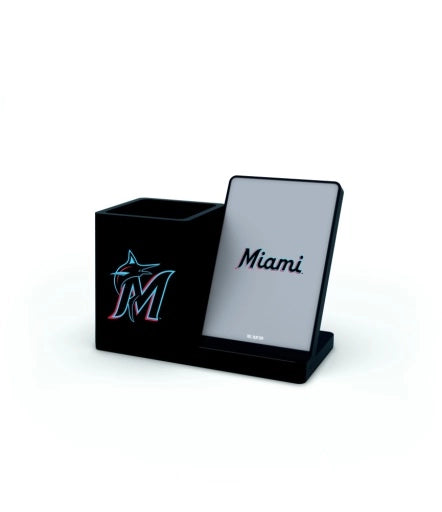 Miami Marlins Wireless Charging Pen Holder