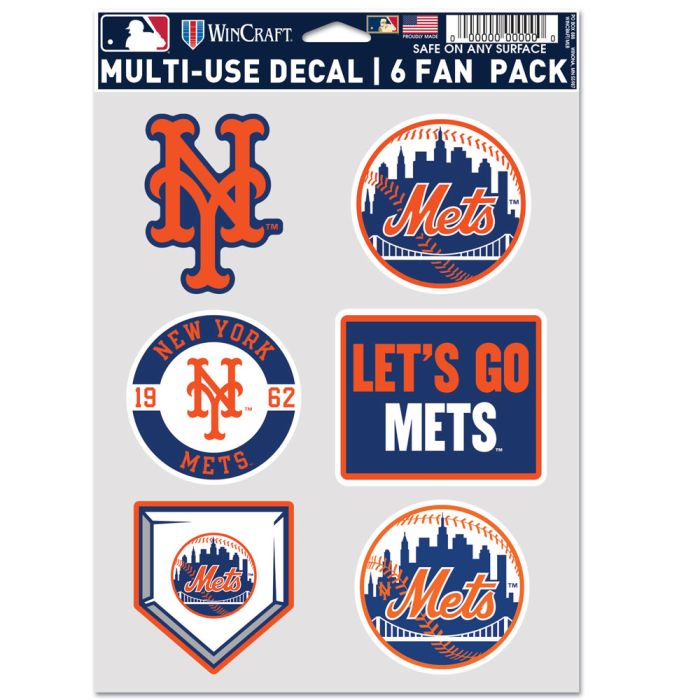 New York Mets Multi Use Decal Fan Set