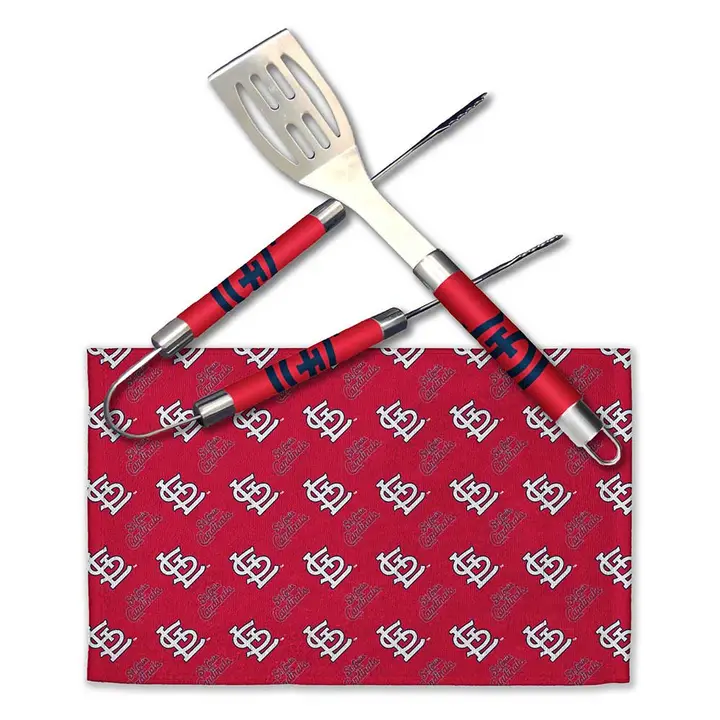 St Louis Cardinals 3-Piece BBQ Utensil Set