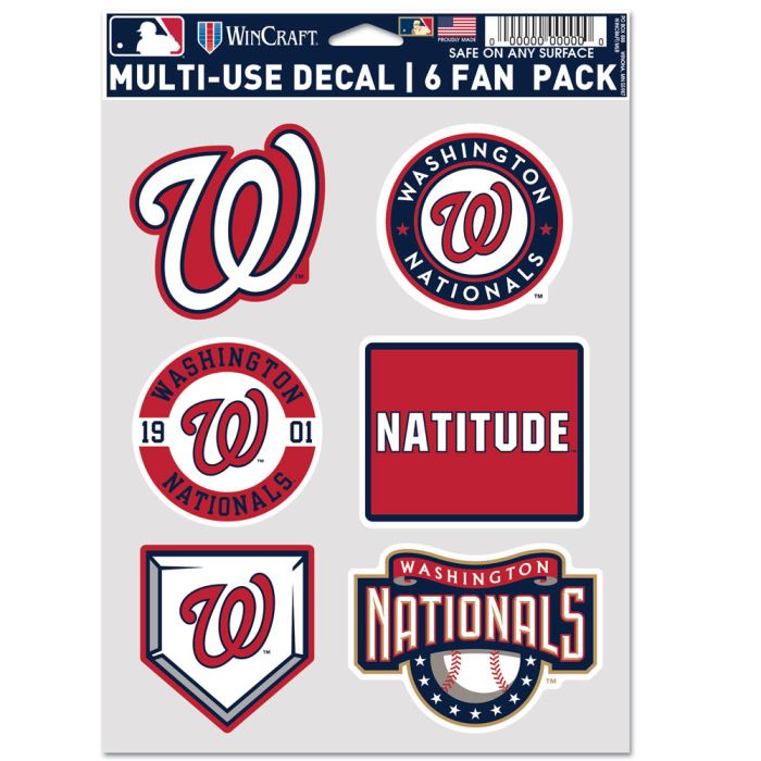 Washington Nationals Multi Use Decal Fan Set