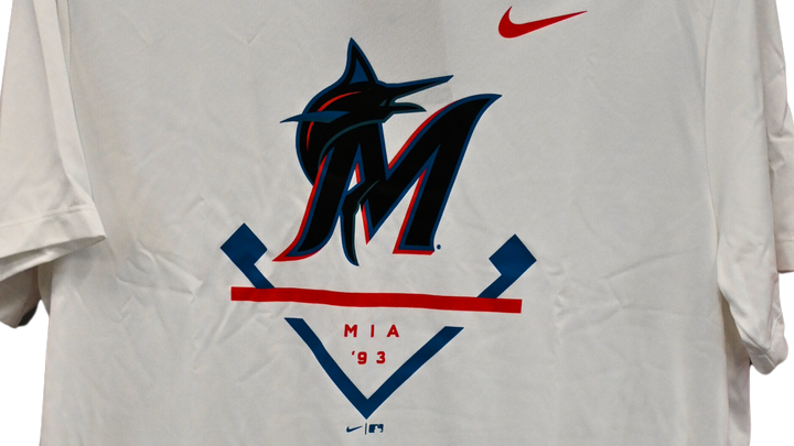 Miami Marlins Nike Icon Legend Performance White T-Shirt