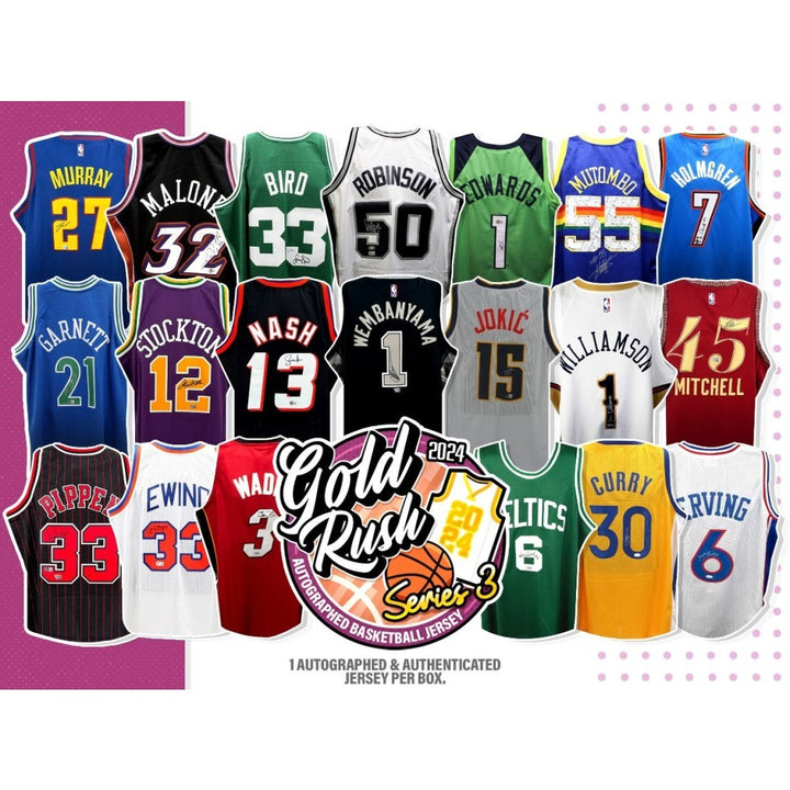 2024 Gold Rush Autographed Basketball Jersey, Series 3